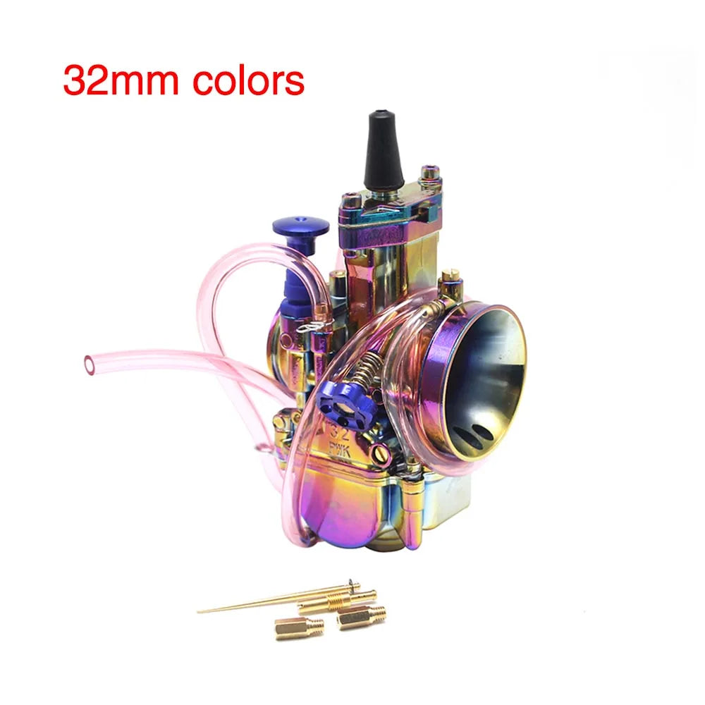 Colorful PWK Carburetor Motorcycle 4T Engine Scooters Dirt Bike ATV 21 24 26 28 30 32 34mm