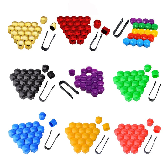20PCS Car Wheel Nut Caps Auto Hub Screw Cover 17mm 19mm 21mm Bolt Rims Exterior Decoration Special Socket Protection Dust Proof