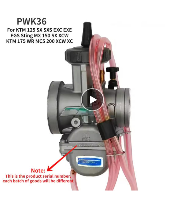 PWK36 Carburetor For KTM 125 SX SXS EXC EXE EGS Sting MX 150 XCW 175 WR MC5 200 XC Carb Keihin 36mm Air Striker PWK Carburador