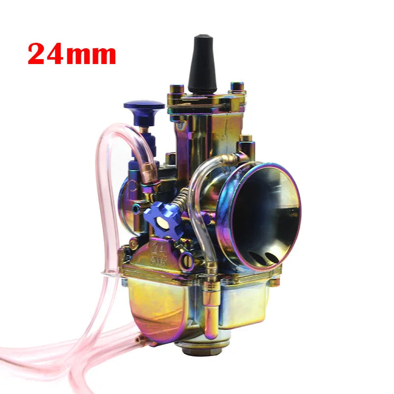 Colorful PWK Carburetor Motorcycle 4T Engine Scooters Dirt Bike ATV 21 24 26 28 30 32 34mm