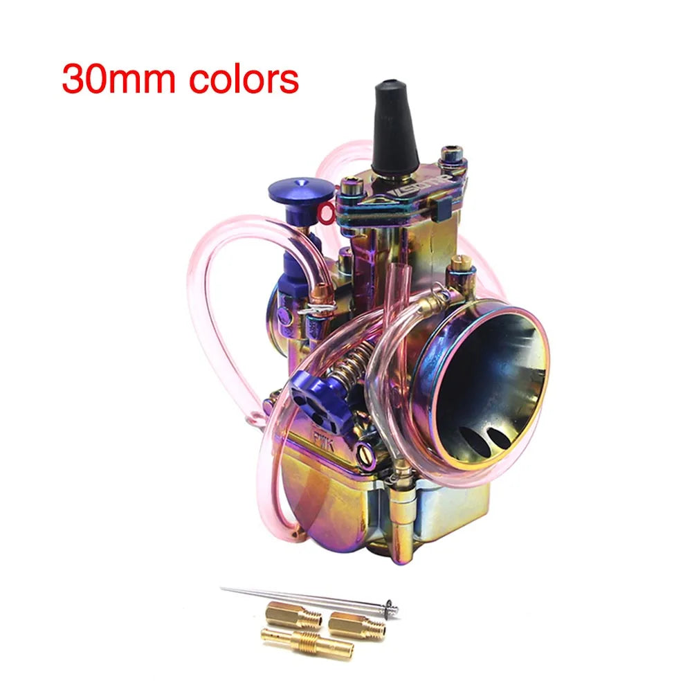 Colorful PWK Carburetor Motorcycle 4T Engine Scooters Dirt Bike ATV 21 24 26 28 30 32 34mm