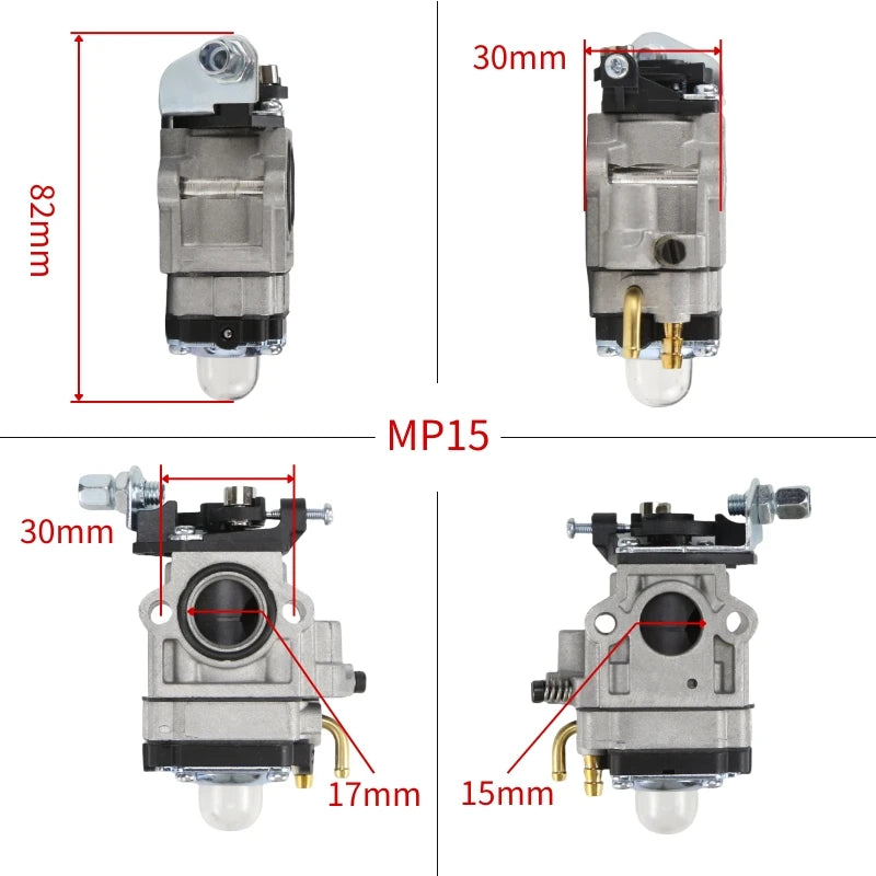 Gasoline Grass Trimmer Carburetor For Walbro CG430 CG520 BC430 BC520 40-5 44-5 43cc 49cc 50cc 52cc Brush Cutter 2-Stroke Engine