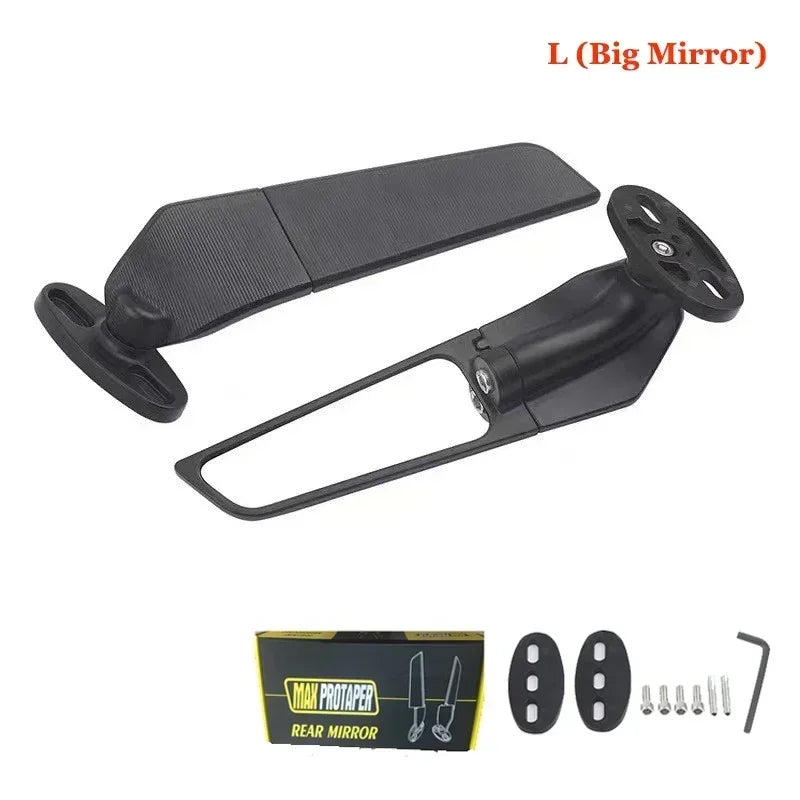 Motorcycle Mirror For Suzuki GSXR 600 750 1000 K8 GSX1300R GSX650F GSX-R ZX10R Modified Wind Wing Rotating Rearview Side Mirrors
