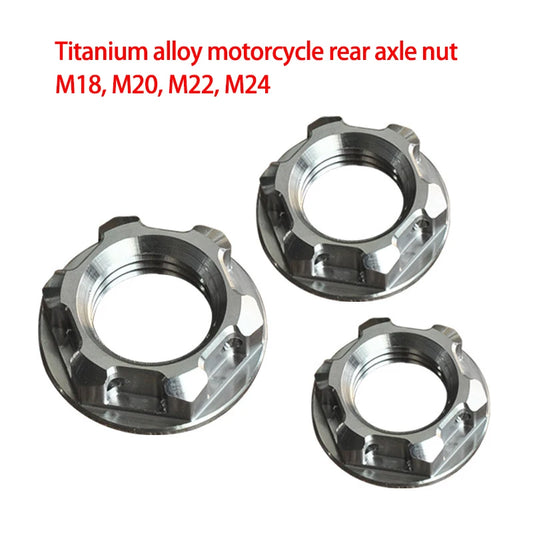 Modification Rear Axle Titanium NUT for Motorcycle Rear Axle Nut M18 M20 M22 M24