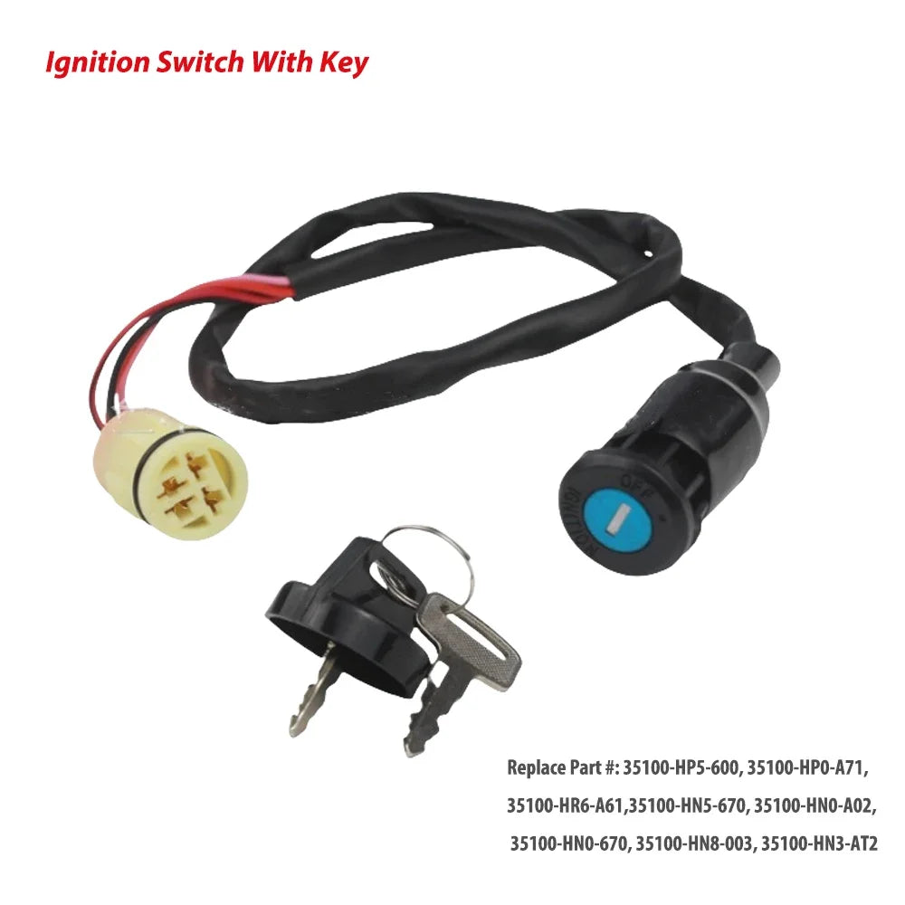 Ignition Switch With Key For Honda TRX350 TRX350FE TRX350FM TRX350TE TRX350TM TRX 350 Fourtrax Rancher 4x4 Es S 2000-2006