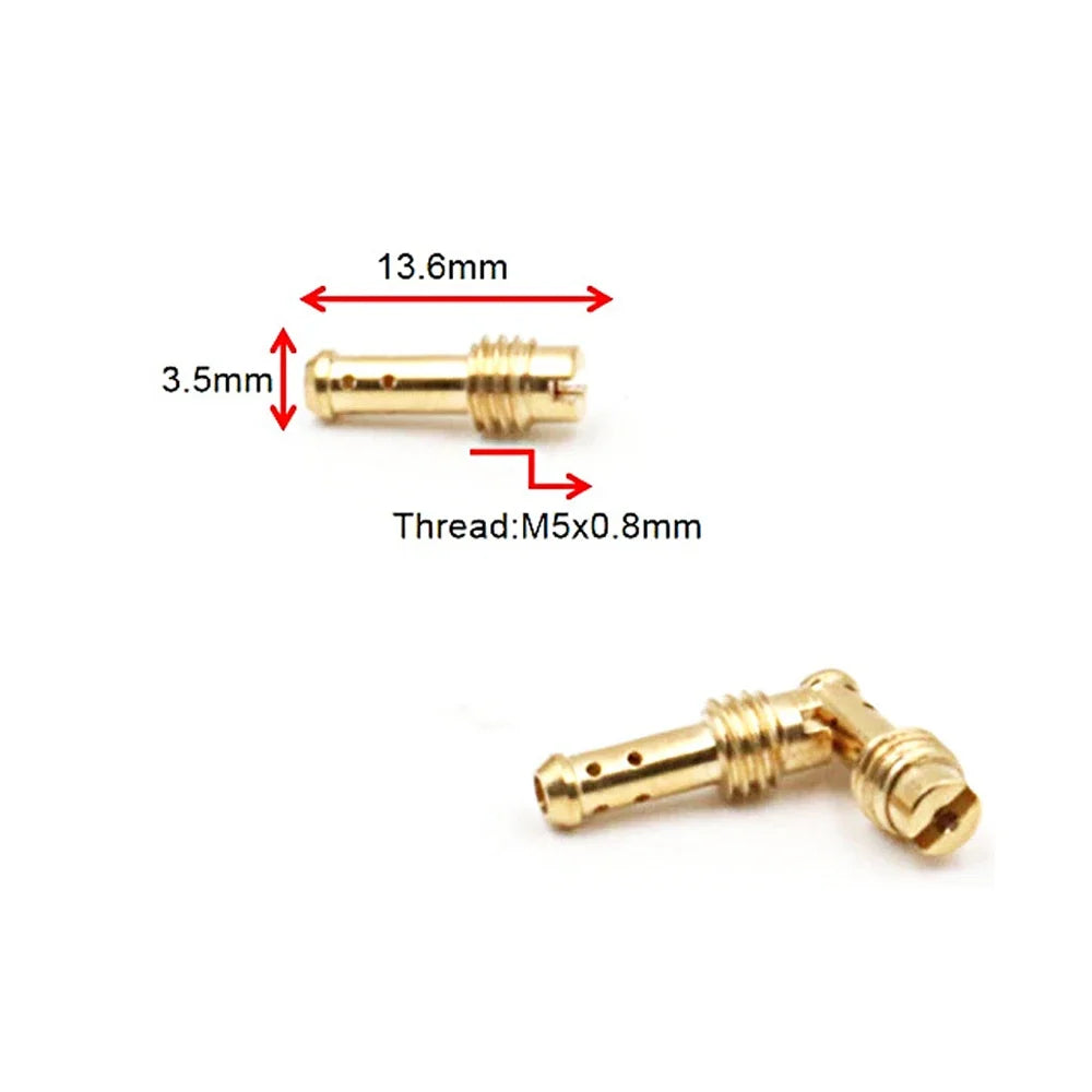Para MIKUNI VM TM TMX Carburador VM22/210 TZR250 3XV EN125 AX100 Chicle de baja de carburador (inyectores) Chicle de piloto 10Pcs