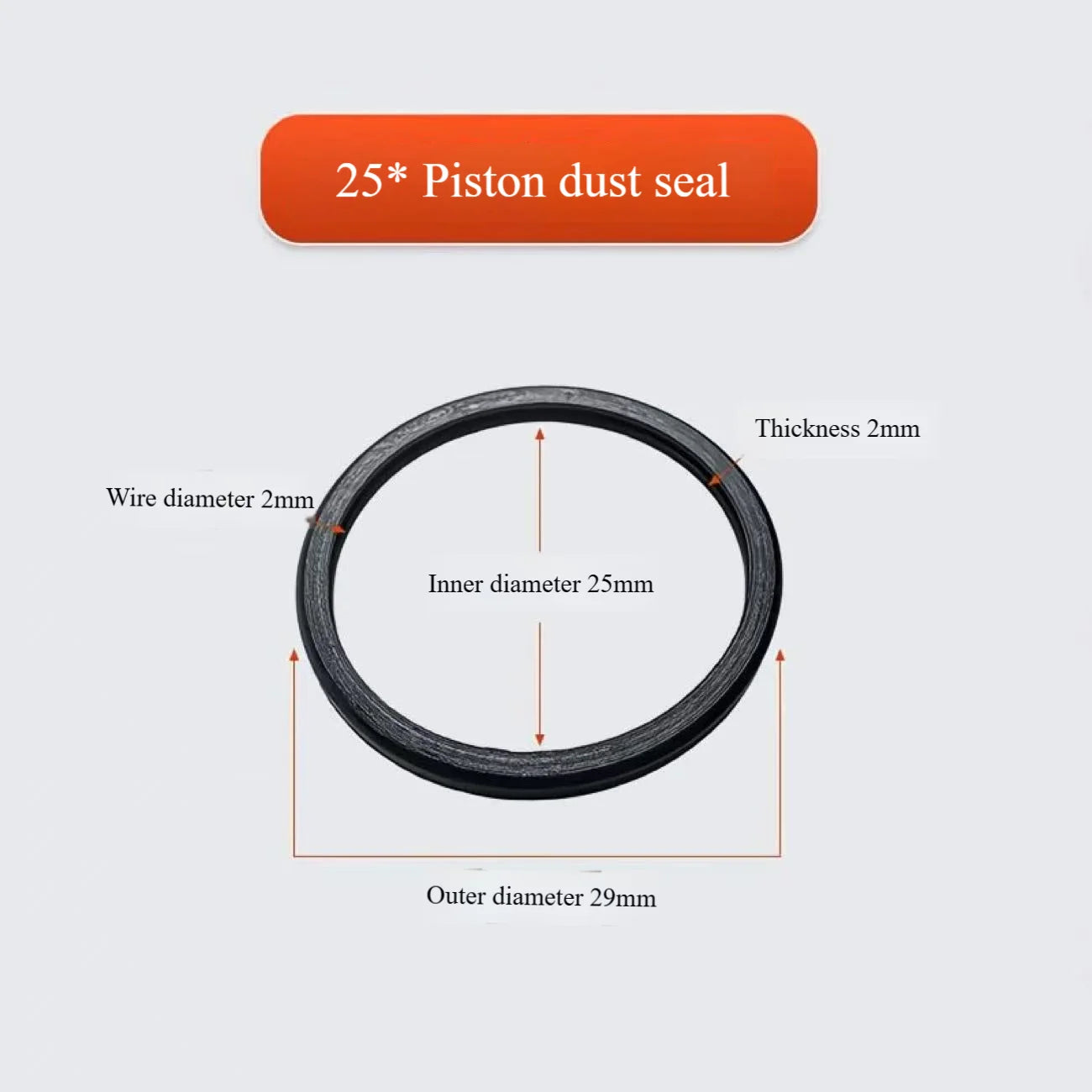 Motorcycle Brake Caliper Repair Kit - 25mm Piston Seal, 30mm Dust Cover, 34mm Oil Seal (10pcs/pack)