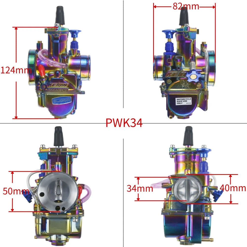 Racing Motorcycle Carburetor For KEIHIN KOSO OKO PWK 24 26 28 30 32 34mm 2T 4T Scooter ATV Dirt Bike Carb
