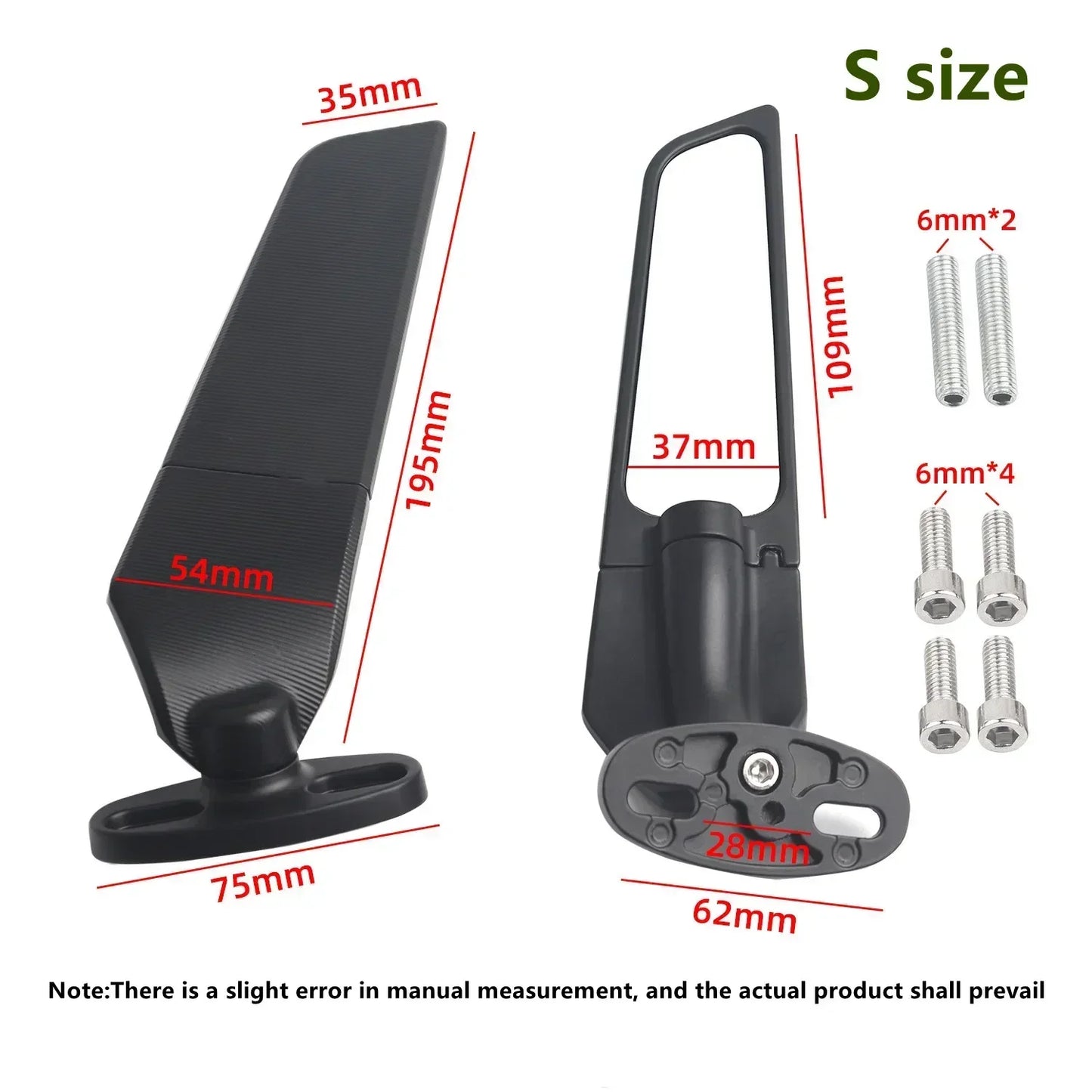 Motorcycle Mirror For Suzuki GSXR 600 750 1000 K8 GSX1300R GSX650F GSX-R ZX10R Modified Wind Wing Rotating Rearview Side Mirrors