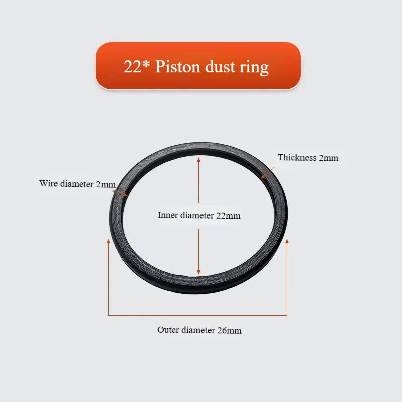 Motorcycle Brake Caliper Repair Kit - 25mm Piston Seal, 30mm Dust Cover, 34mm Oil Seal (10pcs/pack)