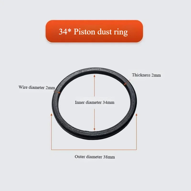 Motorcycle Brake Caliper Repair Kit - 25mm Piston Seal, 30mm Dust Cover, 34mm Oil Seal (10pcs/pack)