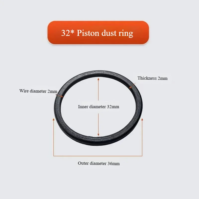 Motorcycle Brake Caliper Repair Kit - 25mm Piston Seal, 30mm Dust Cover, 34mm Oil Seal (10pcs/pack)