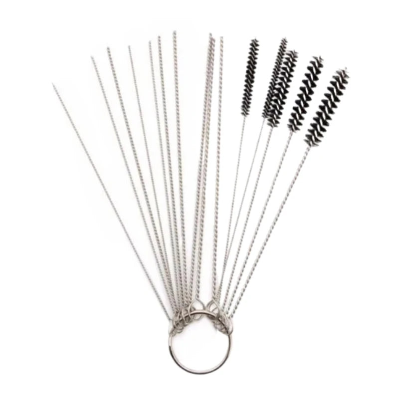 Carburetor Carbon Dirt Jet Remove 13 Cleaning Needles 15 Brushes Tool Kit For Automobile Motorcycle ATV Welder Carb Chainsaw