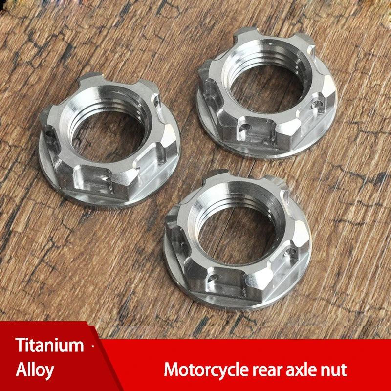 Modificación Eje Trasero Tuerca de Titanio para Motocicleta Tuerca de Eje Trasero M18 M20 M22 M24
