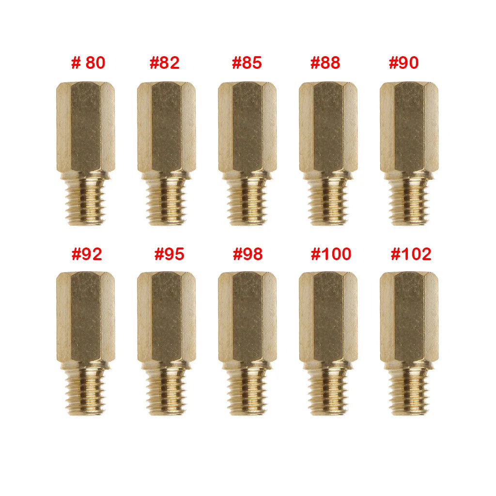 10Pcs Fuel Tap Motorcycle Carburetor Main Injectors Nozzle Slow Pilot Jet for PWK PWM Keihin OKO CVK NSR KSR FCR CRS Carb Needle