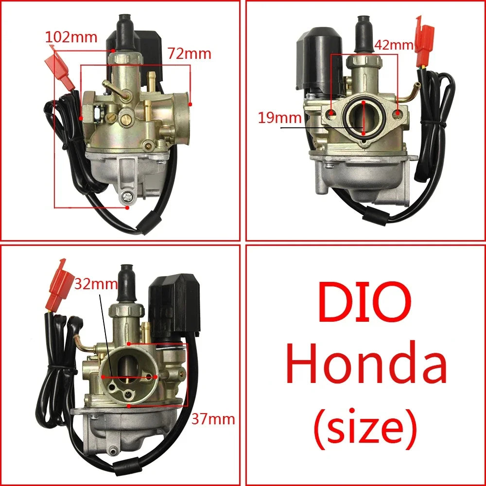 Carburetor For Honda DIO50 Dio50 AF18 AF27 AF28 TACT SA50 SK50 SYM DD50 SP ZX 50 AF34 AF35 Kymco Scooter 2 Stroke 19mm