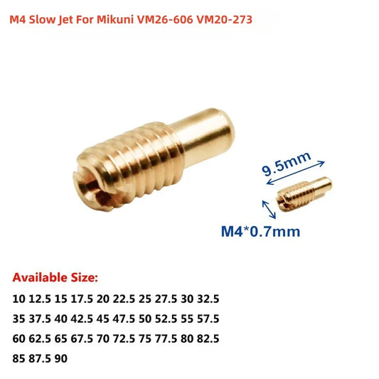 Carburetor M4*0.7MM Slow Jets / Pilot Jet Idle For Mikuni VM26-606 VM20-273 Yamaha DT125 DT175 Vm22 M28 Nozzle Moto Carb Gicleur