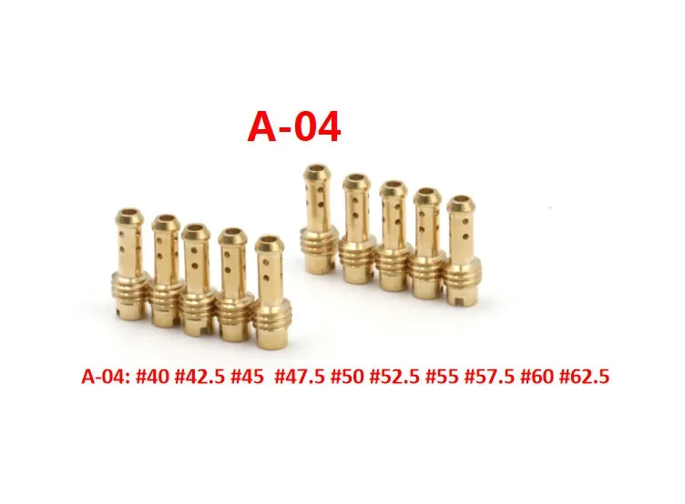 Para MIKUNI VM TM TMX Carburador VM22/210 TZR250 3XV EN125 AX100 Chicle de baja de carburador (inyectores) Chicle de piloto 10Pcs