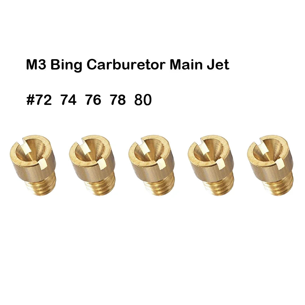 Carburador M3 Bing Chiclé principal pulverizador YY50QT-8 LF50QT8A X1 LJ50QT-E Chicle principal pulverizador del carburador