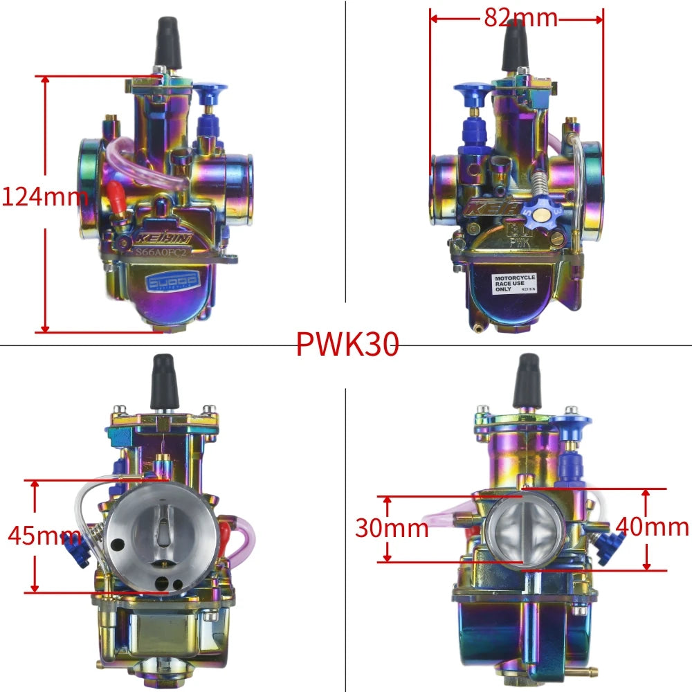 Racing Motorcycle Carburetor For KEIHIN KOSO OKO PWK 24 26 28 30 32 34mm 2T 4T Scooter ATV Dirt Bike Carb